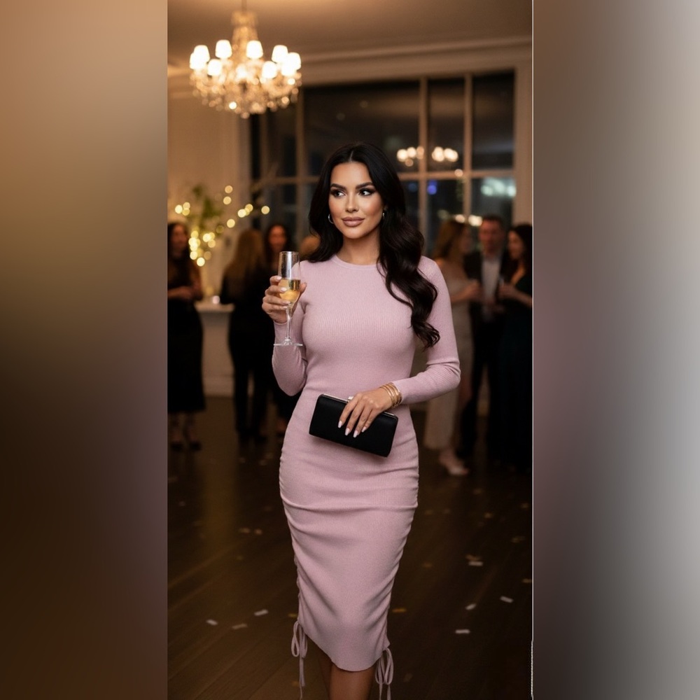 NWT! Pink Body Contouring Dress (Medium)